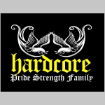 Hardcore - Pride, Strength, Family  hrubá mikina na zips s kapucou stiahnuteľnou šnúrkami